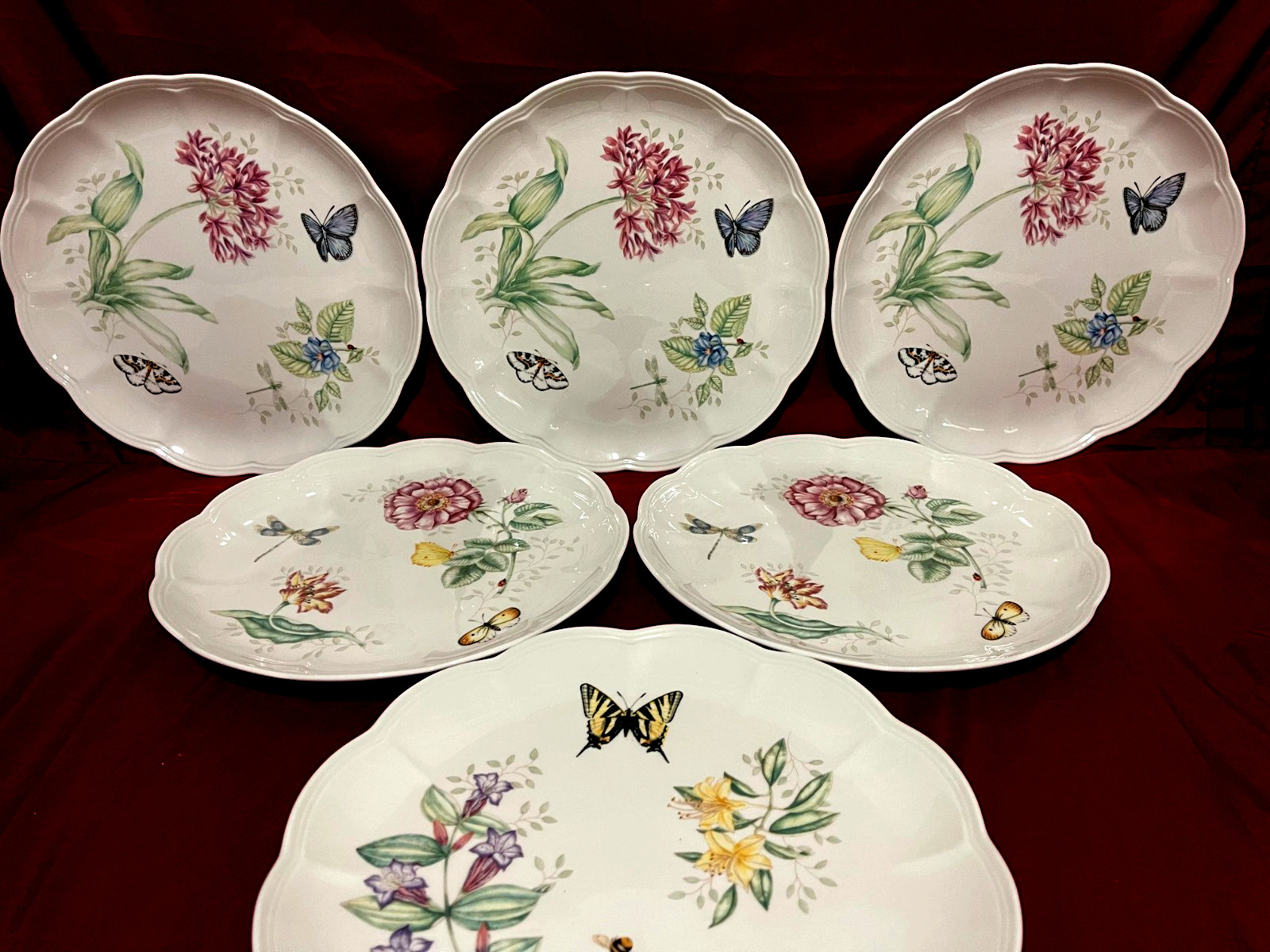 Lenox Butterfly Meadow Dinner Plates 11" (SET/LOT Of 6)