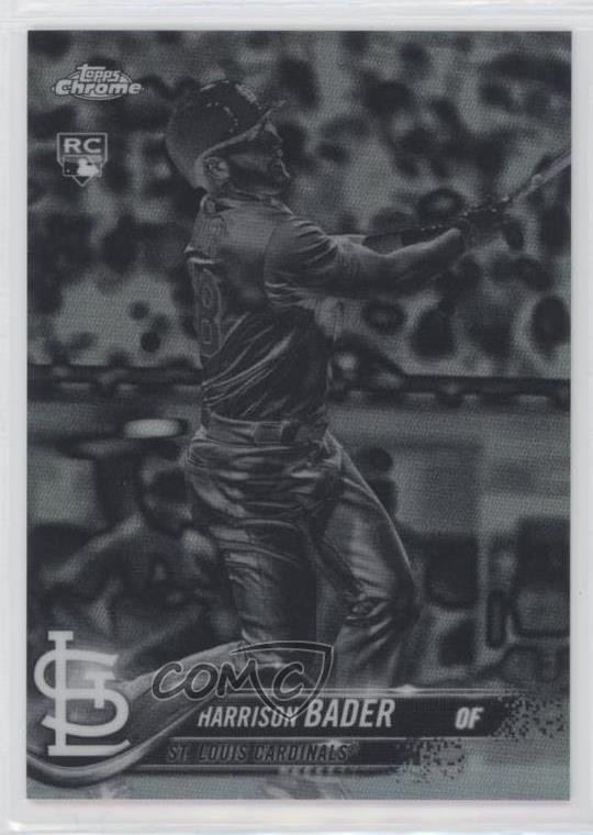 2018 Topps Chrome Negative Refractor Harrison Bader #40 Rookie RC 1u4