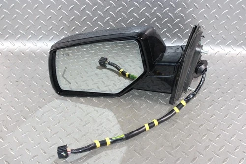 15-20 Yukon Black Cap Driver Side Left LH Power Door Mirror Blind Spot Glass OEM