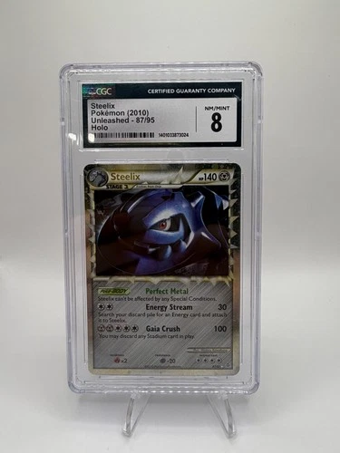 CGC 8 Steelix 87/95 Prime Unleashed Holo Ultra Rare Pokemon Card