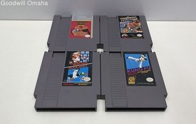 Lot of 4 Boot Tested Assorted Nintendo NES Video Games incl. Jordan vs Bird