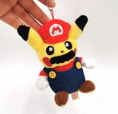 Pikachu Super Mario Anhänger Kostüm Cosplay Anime Plüsch Figur 12cm