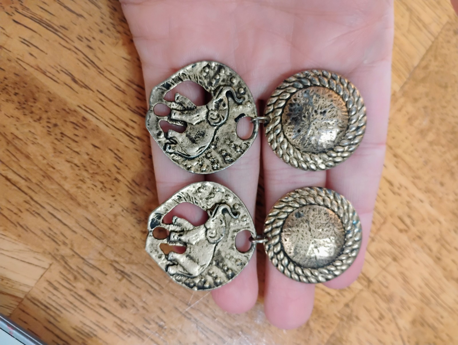 Unique Elephant dangle earrings - image 1