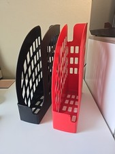 Magazine/Book/File Organiser X2 Black & Red