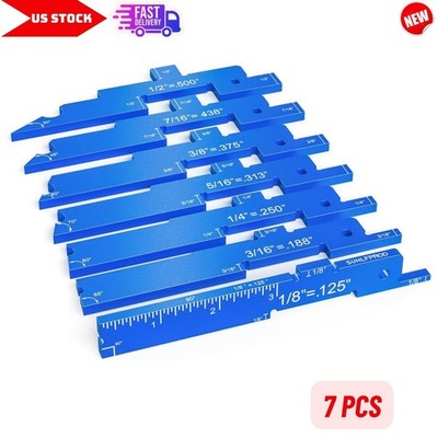 7pcs Aluminum Precision Router Table Saw Setup Block Bars Gauge for Woodworking