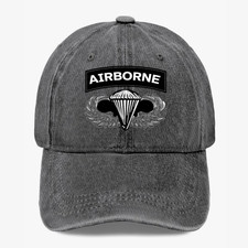 Airborne Paratrooper Veteran Hat Military Style Baseball Cap 7 Colors Adjustable