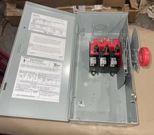 EATON DH362URK Heavy Duty Safety Switch 60A 600V 3‑Pole Non-Fusible NEMA 3R