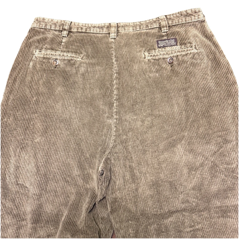 Pantalones de Colección Abercrombie Fitch Para Hombre 38x32 Marrón Pana Pierna Ancha Sueltos Sueltos Foto 4 de 4