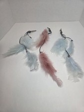 Blue And Pink Feather Hair Extension Or Roach Clip Retro BOHO
