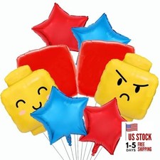 Building Block Balloons Building Blocks Themed Birthday Party Balloons Brick