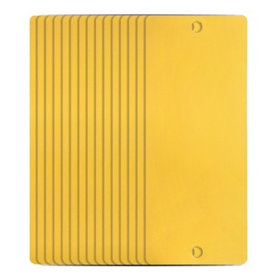 25Pcs 50x22x0.25mm Aluminium Blank Tags Painted Rectangular Label w 2Holes Gold