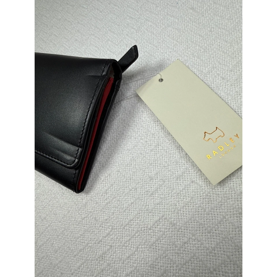 Cartera de cuero negra Radley London Heritage Rad Matinee nueva con etiquetas con detalles para perros Foto 3 de 4