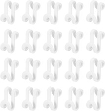 Clothes Hanger Connector Hooks, 30 Pcs, ABS Hanger Extender Hooks, Beige