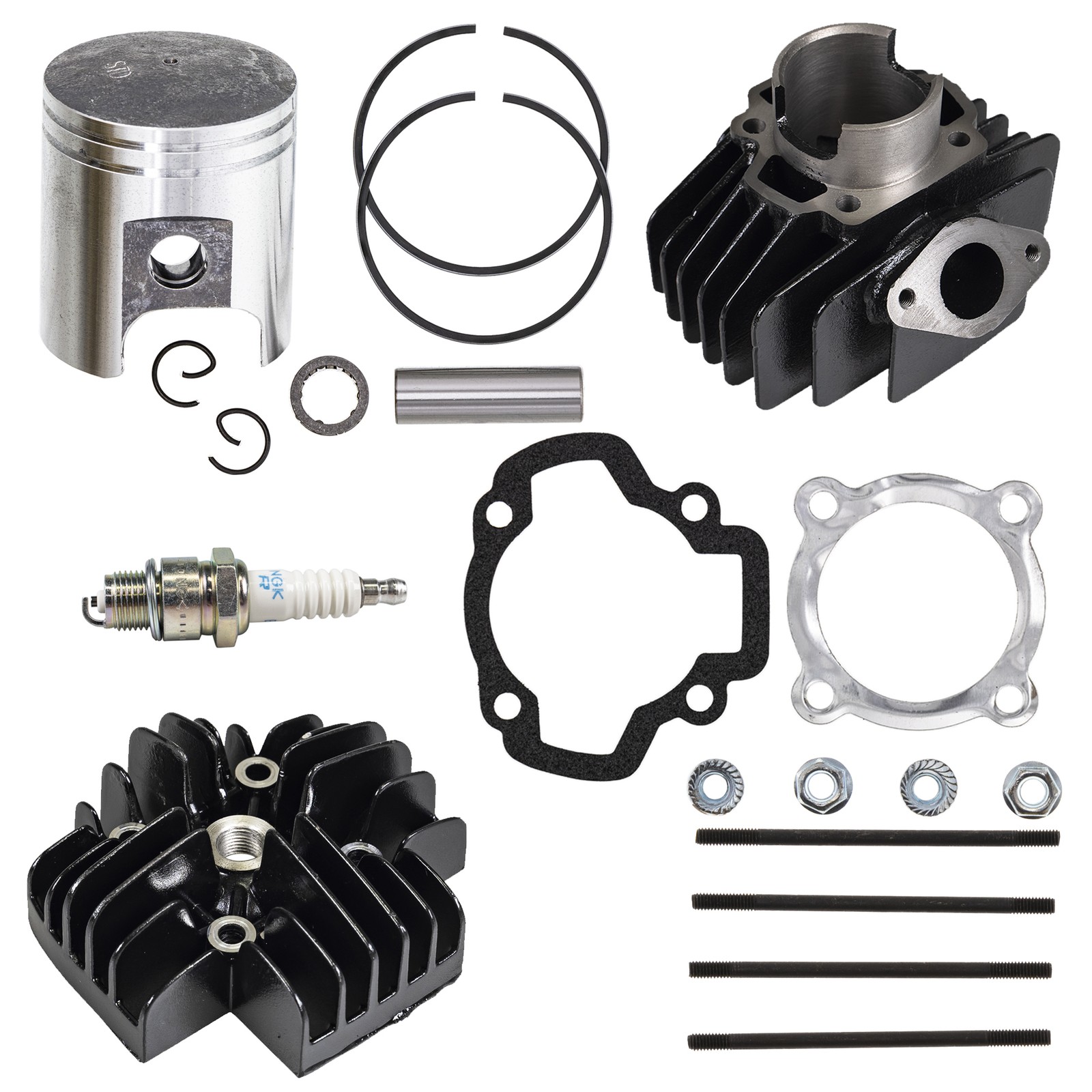 NICHE 60cc Big Bore Piston Cylinder Head for Yamaha PW50 4J2-11311-00 1979-2017