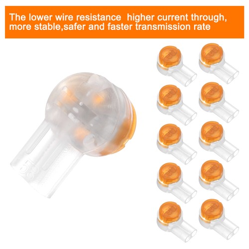 Wire Connectors Assortment Kit, K2/UY2 Butt Connectors, Orange, 100pcs - Photo 5/5