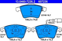 Bremsbelagsatz FÜR VW California T6 Camper (Sgc, Sgg, Shc) - ATE 13.0460-7236.2