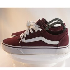 Vans Ward Low Top Burgundy Maroon Canvas Sneakers Womens 6.5 500714 Skater