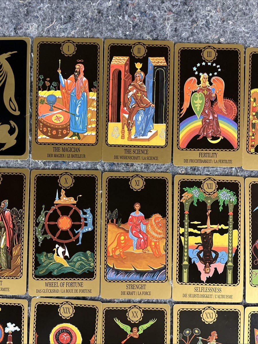 ☆絶版希少☆EGOROV TAROT  GOLD EDITION Egorov Tarot Gold Edition Austria Piatnik 1992 w/ Reading