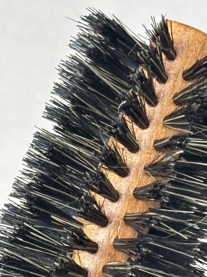 Vtg Goody Styling Brush Round Plastic Bristles Wood Tone for Thin Fine Hair Used - Image 4 of 4