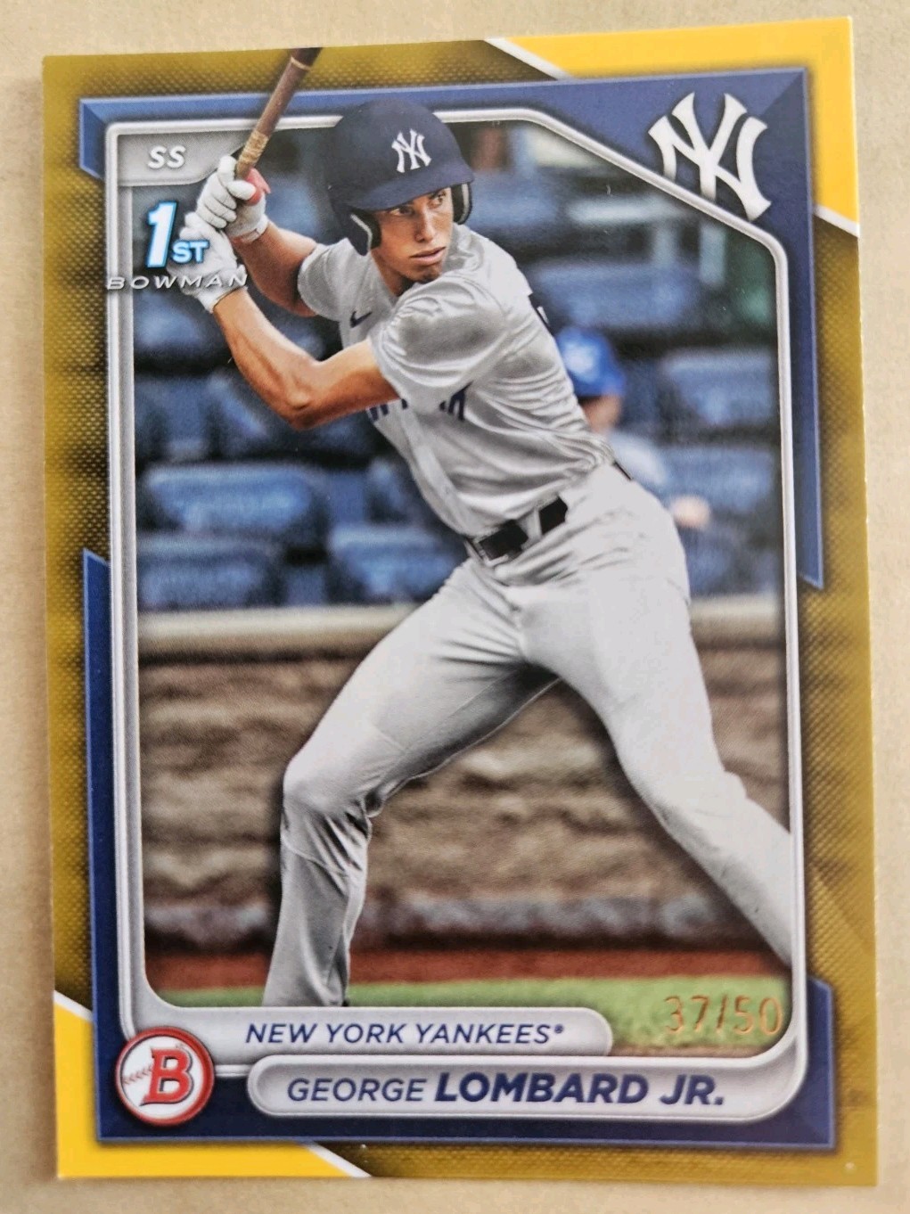 2024 Bowman 1st George Lombard Jr Gold #/50 Yankees SSP