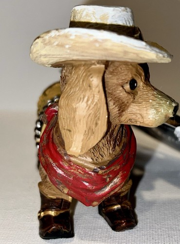 Cowboy Western Dog Ornament by Christmas Shoppe Brown Holiday Country Decor NWT - Picture 9 of 18