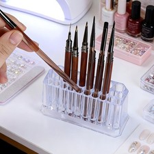 26 Hole for acrylic Nail Brush Holder Organizer Desktop Storage Box for Nail Art