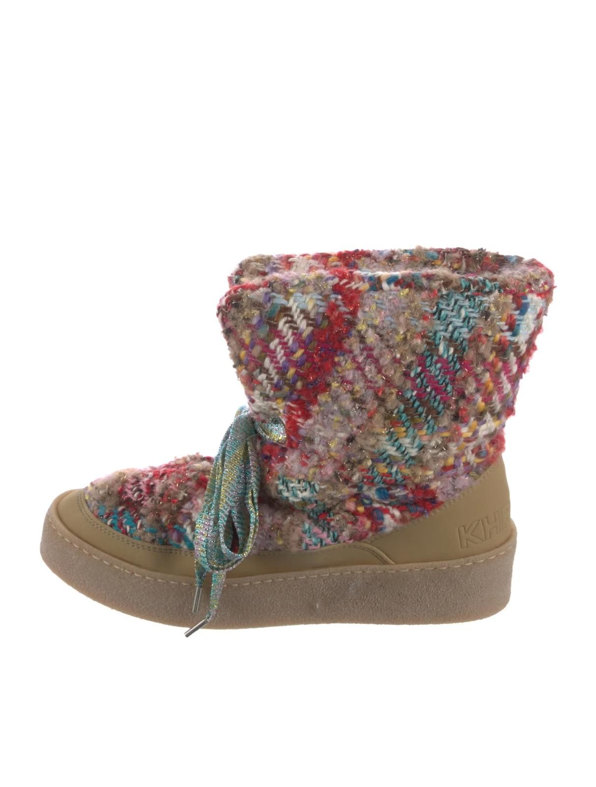 Khrisjoy Tweed Pattern Boots US10 - image 1