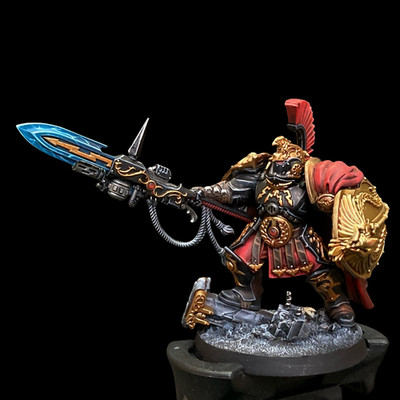Warhammer 40K -Adeptus Custodes-Shield-Captain Painted Miniature model Presale