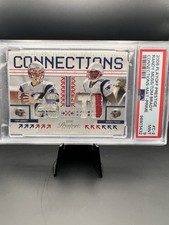 2008 PLAYOFF PRESTIGE RANDY MOSS TOM BRADY /25 CONNECTIONS MATERIALS PRIME C-2