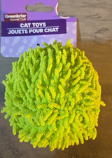 Brand New Greenbrier Kennel Club Cat Toy Fuzzy Green Ball