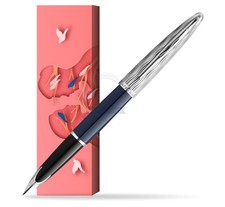 Penna stilografica Waterman Carene L’Essence du Bleu (pennino fine) oro 18 carati nuova/scatola