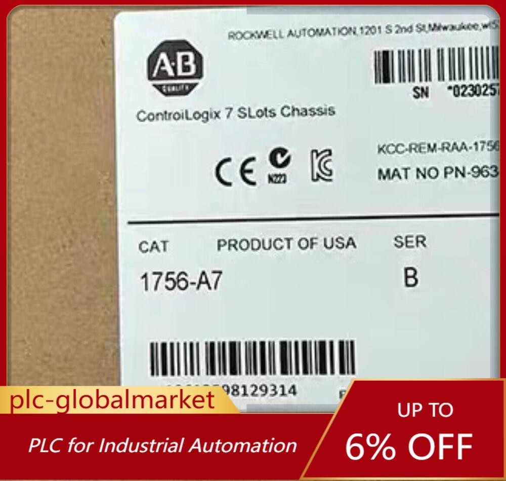 New Factory Sealed AB 1756-A7 SER B ControlLogix 7 Slots Chassis 1756A7