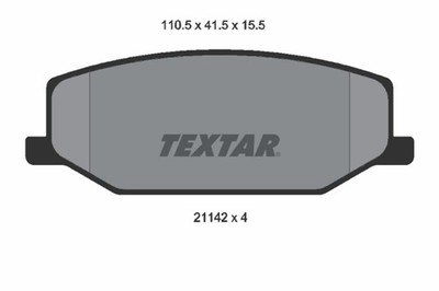 Bremsbelagsatz Scheibenbremse TEXTAR 2114202 für SUZUKI JIMNY SAMURAI CARRY SN