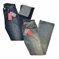 7 For All Mankind Womens Jeans 777 Bootcut Distressed Denim Bottoms Casual New