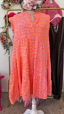 Hippie Tunika Kleid Mini Hängerchen Musselin...