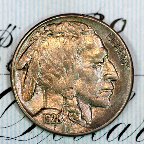 * 1928-S * NEAR+ GEM BU MS BUFFALO NICKEL * FROM ORIGINAL COLLECTION