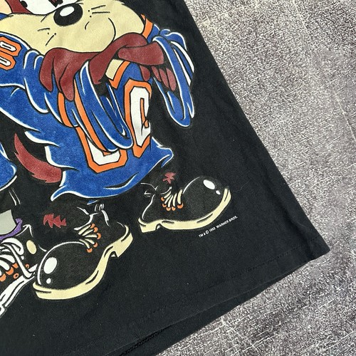 Men's Vintage 90's Looney Tunes Bugs Bunny Taz Denver Broncos T Shirt Tee Sz M - Picture 2 of 4