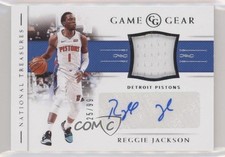 2018 Panini National Treasures Game Gear 25/99 Reggie Jackson #GG-RJK Auto 11ht