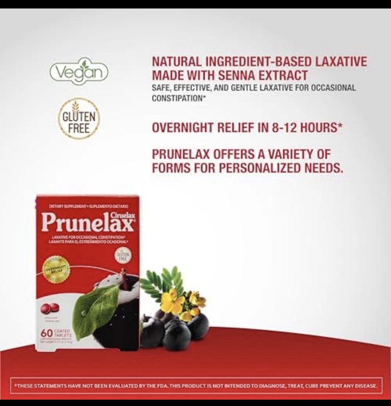 tPrunelax Ciruelax Regular Strength Laxative Mini Tablets - Overnight 02/2026