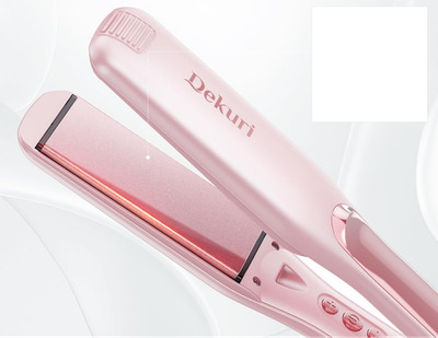 Dekuri Haarglätter 42 mm breit Keramik seidig glattes Haar für Damen rosa
