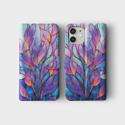 Personalisierte Handyhülle Wallet für iPhone 17 16 15 14 13 Pro Max Buntglas