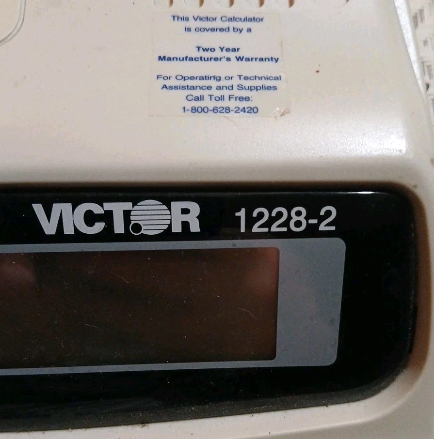 Victor 1228 Printing Calculator-Tested - Image 2 of 2