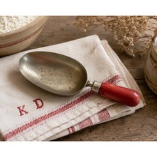 Vintage Androck 1/4 Cup Measuring Scoop | Red Wood Handle Farmhouse Utensil
