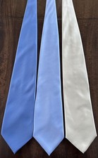 Lot Of 3 Geoffrey Beene Ties Solid 100 Silk  Polyester