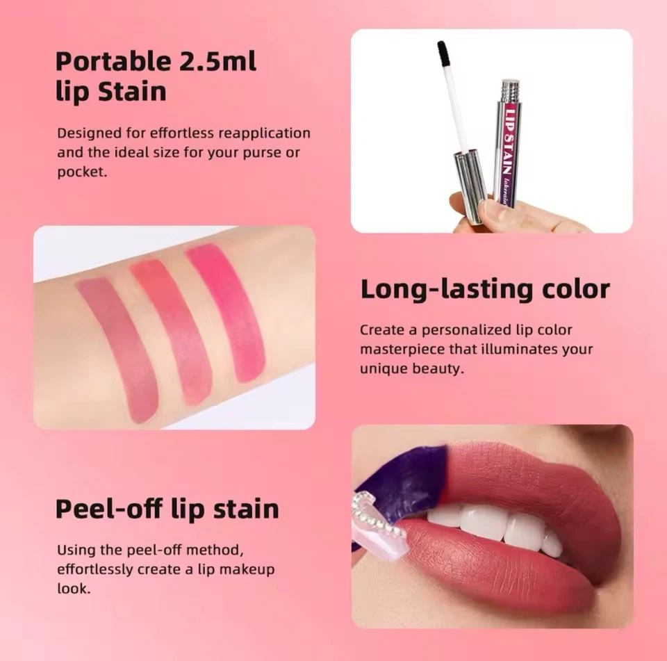 Peel Off Lip Stain – Waterproof Long Lasting Natural Tint | Lip Makeup Beauty  - Image 4 of 4