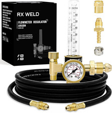 RX WELD Argon Regulator Flowmeter Gas Gauge for Mig Tig Weld with Gas Welding Ho