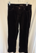 Vtg Christopher Blue Pants Brown Velvet Velour Sz 4 Cotton spandex