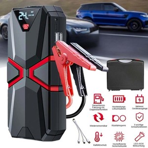 600A Auto Starthilfe Jump Starter Ladegerät 12V KFZ Booster Powerbank 8000mAh