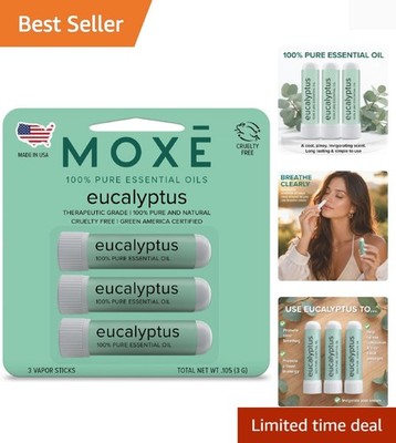 Eucalyptus Essential Oil Nasal Inhaler, Sinus & Congestion Relief, Daily Rela...