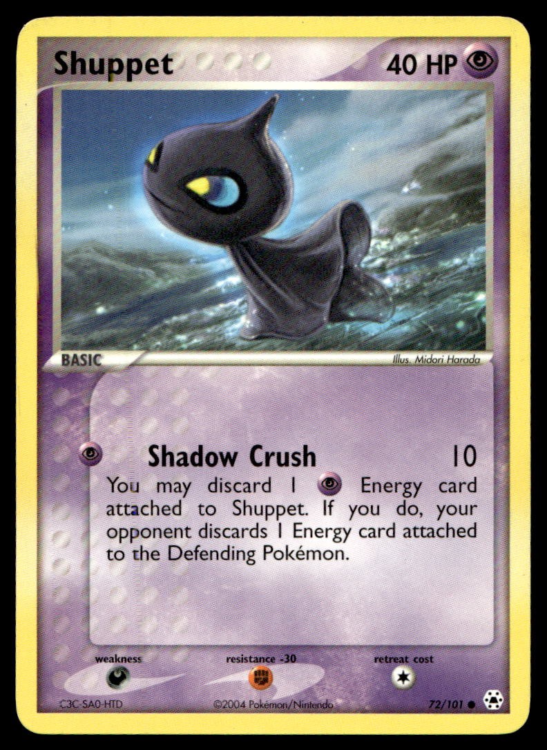 EX-NM Hidden Legends Shuppet Common 72/101 2004 Pokemon TCG